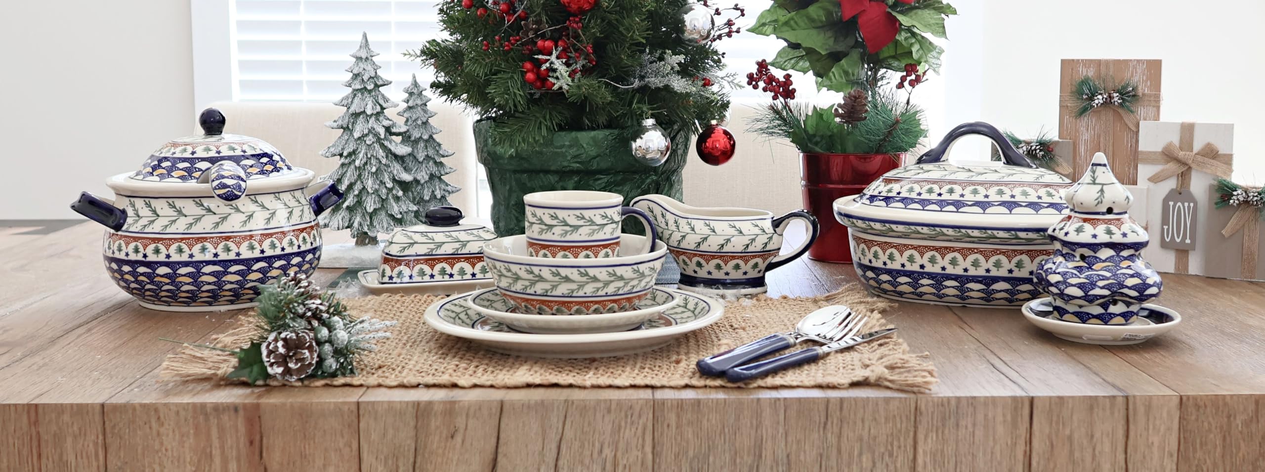 Amazon.co.jp: ポーランド食器EvergreenクリスマスツリーLuminary